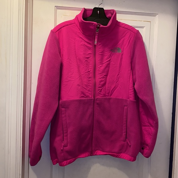 EUC the North Face hot pink fleece shell jacket XL